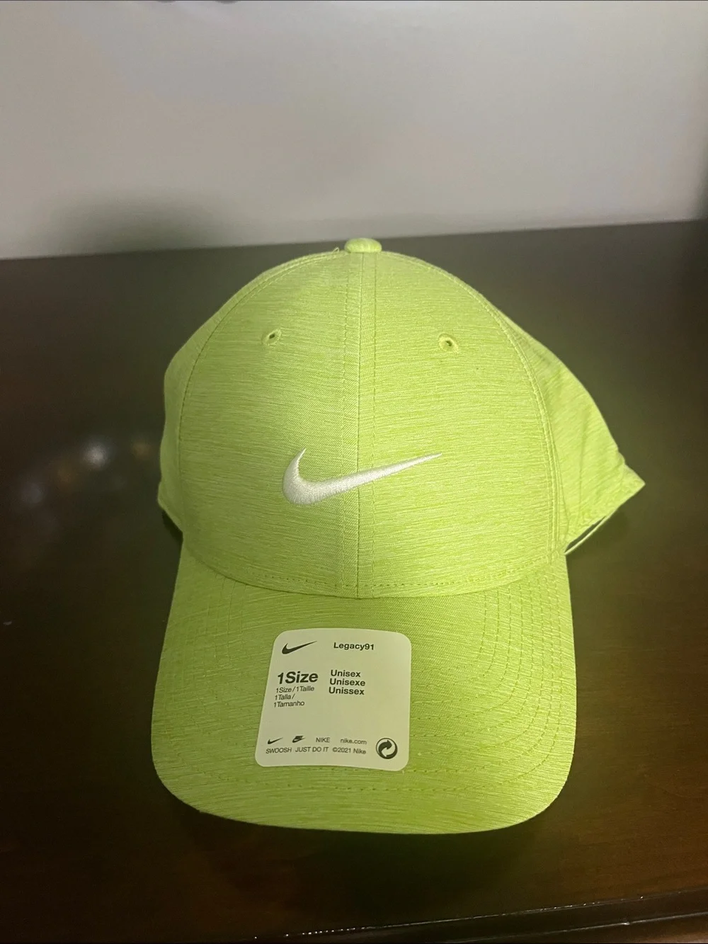 Unisex Green Swoosh Baseball Cap dri fit